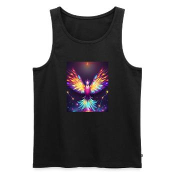 Geometric Phoenix Bird Polygon Abstract Mystical - Men's Premium Organic Tank Top - black - Front - Michal (187cm)