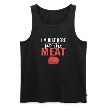 BBQ Grill Boeuf Viande Amoureux Cadeaux - Débardeur bio Premium Homme - noir - Devant - Michal (187cm)