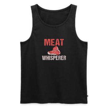 BBQ Grill Rindfleisch Fleischliebhaber Geschenke - Männer Premium Bio Tank Top - Schwarz - Vorne - Michal (187cm)