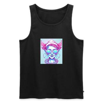 Weihnachten Fee Elfe Neon Abstrakt Sonnenbrille - Männer Premium Bio Tank Top - Schwarz - Vorne - Michal (187cm)