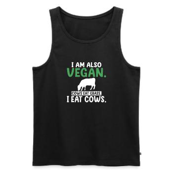 BBQ Grill Beef Meat Lovers Gifts - Men's Premium Organic Tank Top - black - Front - Michal (187cm)