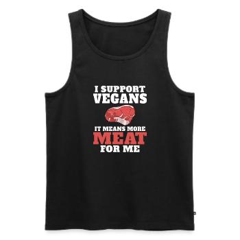BBQ Grill Beef Meat Lovers Gifts - Men's Premium Organic Tank Top - black - Front - Michal (187cm)