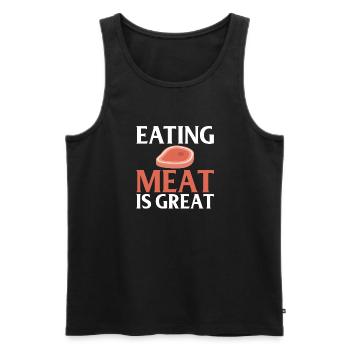 BBQ Grill Beef Meat Lovers Gifts - Men's Premium Organic Tank Top - black - Front - Michal (187cm)