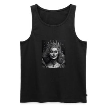 Maléfique Vieille Femme Horreur Gothique Horreur Sorcière Abstrait - Débardeur bio Premium Homme - noir - Devant - Michal (187cm)