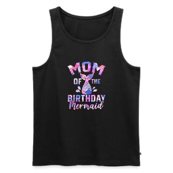 Maman De L’Anniversaire Sirène Mythique Créature Fin - Débardeur bio Premium Homme - noir - Devant - AI Model Male 178 light (178cm)