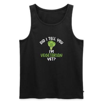 Vegetable Lover Vegetarian Gifts - Men's Premium Organic Tank Top - black - Front - Michal (187cm)
