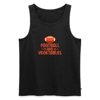 Vegetable Lover Vegetarian Gifts - Men's Premium Organic Tank Top - black - Front - AI Model Male 178 light (178cm)
