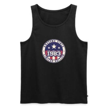 Awesome Since 1983 40. Geburtstag - Männer Premium Bio Tank Top - Schwarz - Vorne - Michal (187cm)