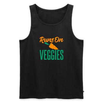 Gemüseliebhaber Vegetarische Geschenke - Männer Premium Bio Tank Top - Schwarz - Vorne - Michal (187cm)