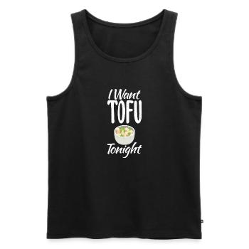 Vegetable Lover Vegetarian Gifts - Men's Premium Organic Tank Top - black - Front - Michal (187cm)