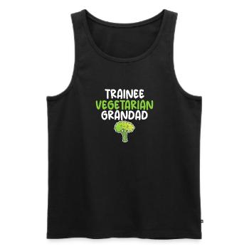 Vegetable Lover Vegetarian Gifts - Men's Premium Organic Tank Top - black - Front - Michal (187cm)