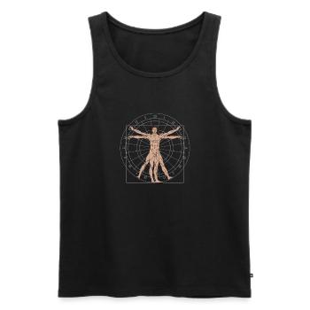 Darts Team Darts Club Funny Darts Evening - Men's Premium Organic Tank Top - black - Front - AI Model Male 178 light (178cm)