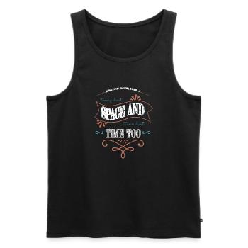 Idée cadeau Noël Cadeau Céleste Citation Astrologie - Débardeur bio Premium Homme - noir - Devant - Michal (187cm)