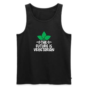 Vegetable Lover Vegetarian Gifts - Men's Premium Organic Tank Top - black - Front - Michal (187cm)