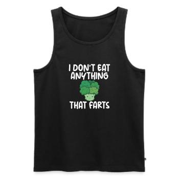 Vegetable Lover Vegetarian Gifts - Men's Premium Organic Tank Top - black - Front - Michal (187cm)