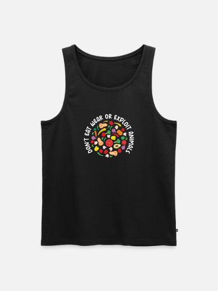 Vegetable Lover Vegetarian Gifts - Men's Premium Organic Tank Top - black