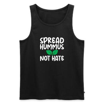 Vegetable Lover Vegetarian Gifts - Men's Premium Organic Tank Top - black - Front - Michal (187cm)