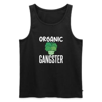 Vegetable Lover Vegetarian Gifts - Men's Premium Organic Tank Top - black - Front - Michal (187cm)