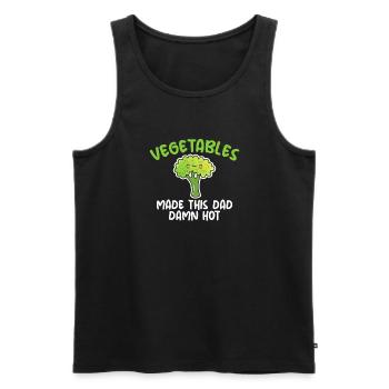 Vegetable Lover Vegetarian Gifts - Men's Premium Organic Tank Top - black - Front - Michal (187cm)