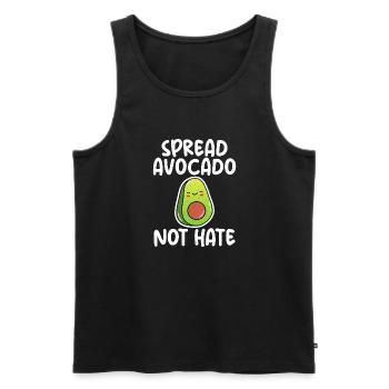 Vegetable Lover Vegetarian Gifts - Men's Premium Organic Tank Top - black - Front - Michal (187cm)