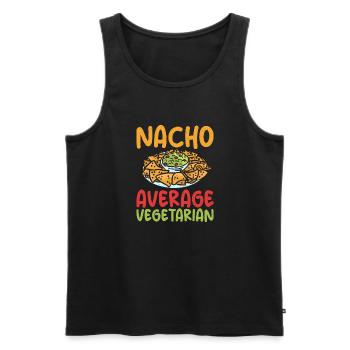 Vegetable Lover Vegetarian Gifts - Men's Premium Organic Tank Top - black - Front - AI Model Male 178 light (178cm)