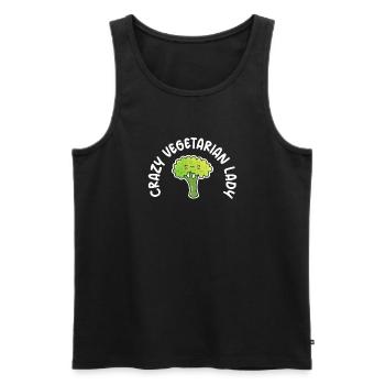 Vegetable Lover Vegetarian Gifts - Men's Premium Organic Tank Top - black - Front - Michal (187cm)