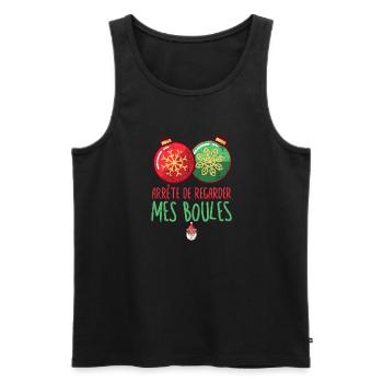 Pull Moche Drole De Noel Femme Vêtements - Débardeur bio Premium Homme - noir - Devant - Michal (187cm)