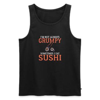 Cadeau pour les amateurs de sushis de cuisine japonaise - Débardeur bio Premium Homme - noir - Devant - Michal (187cm)