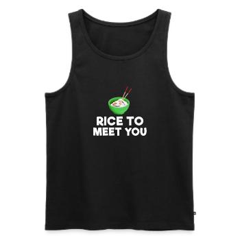 Cadeau pour les amateurs de sushis de cuisine japonaise - Débardeur bio Premium Homme - noir - Devant - Michal (187cm)