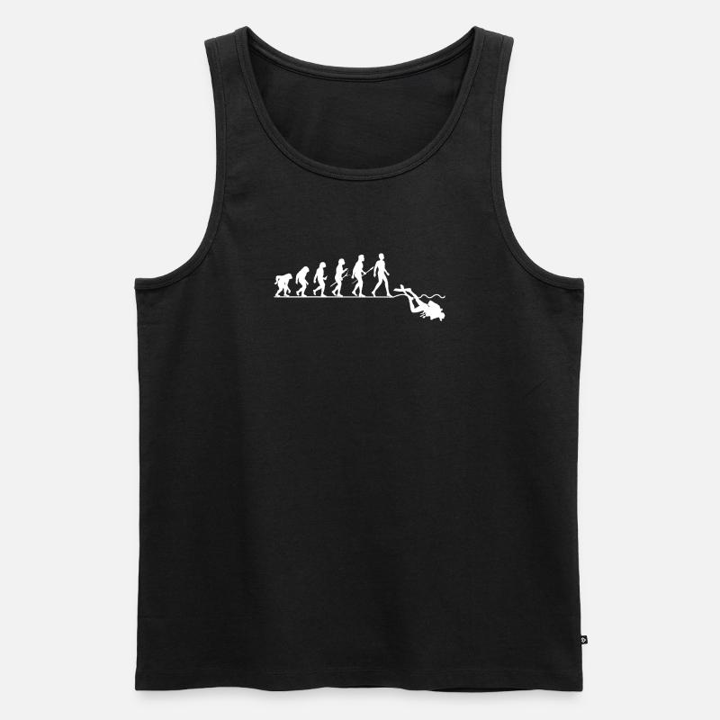 Diving Evolution Diver Funny Gift - Men's Premium Organic Tank Top - black