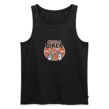 Old School Biker 1984. 39. Geburtstag - Männer Premium Bio Tank Top - Schwarz - Vorne - Michal (187cm)