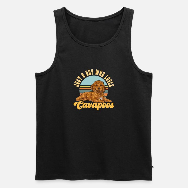 Cavapoo Cavoodle Capoodle Dog - Men's Premium Organic Tank Top - black
