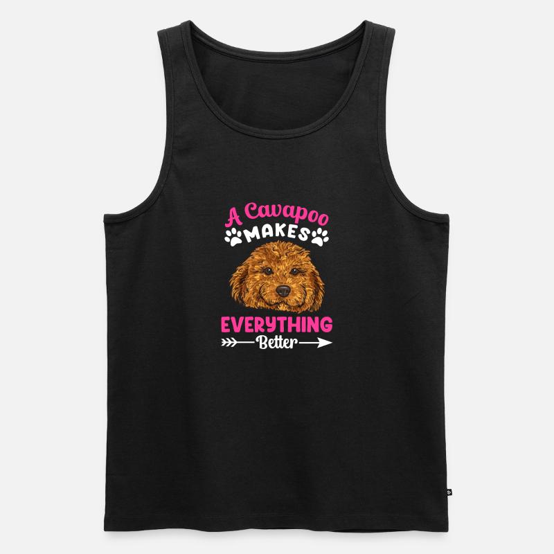 Cavapoo Cavoodle Capoodle Hund - Männer Premium Bio Tank Top - Schwarz