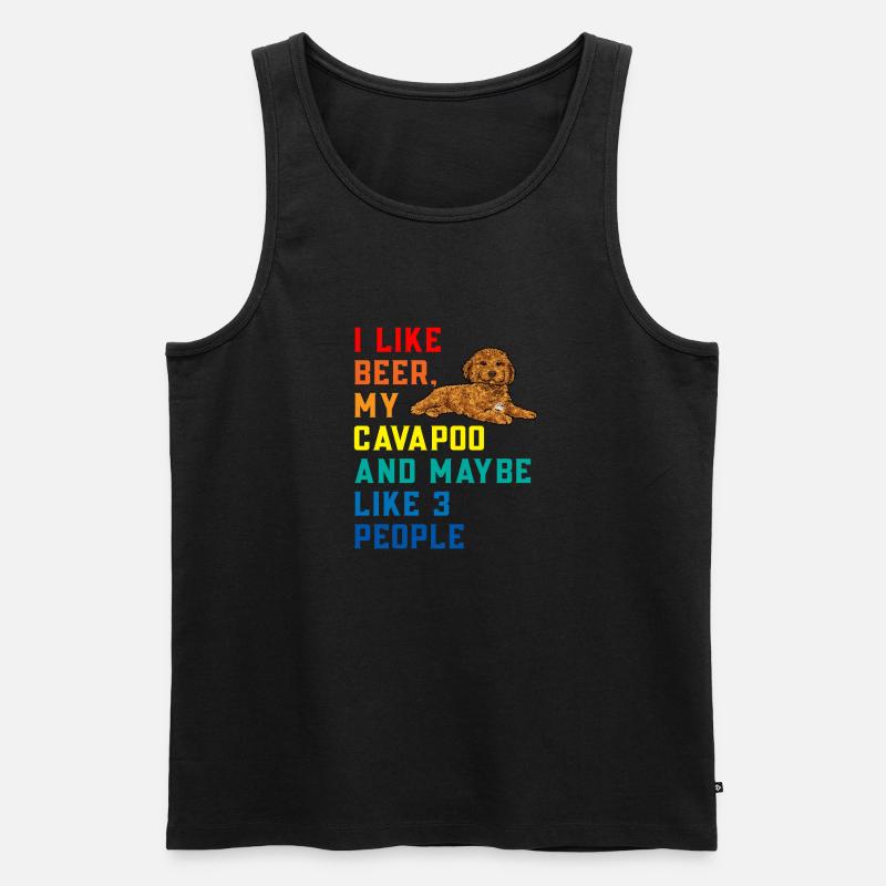 Cavapoo Cavoodle Capoodle Hund - Männer Premium Bio Tank Top - Schwarz