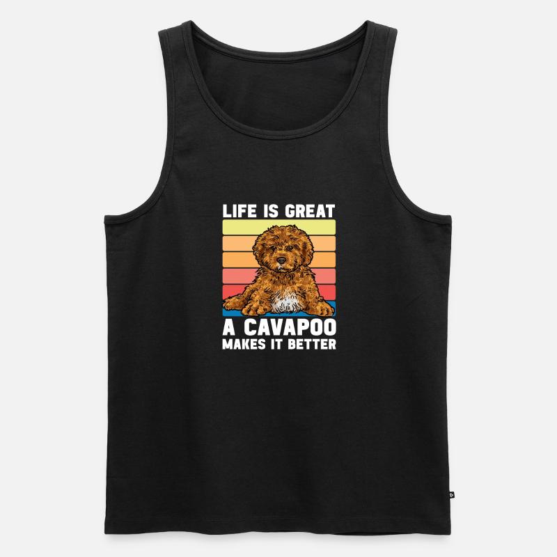 Cavapoo Cavoodle Capoodle Dog - Men's Premium Organic Tank Top - black