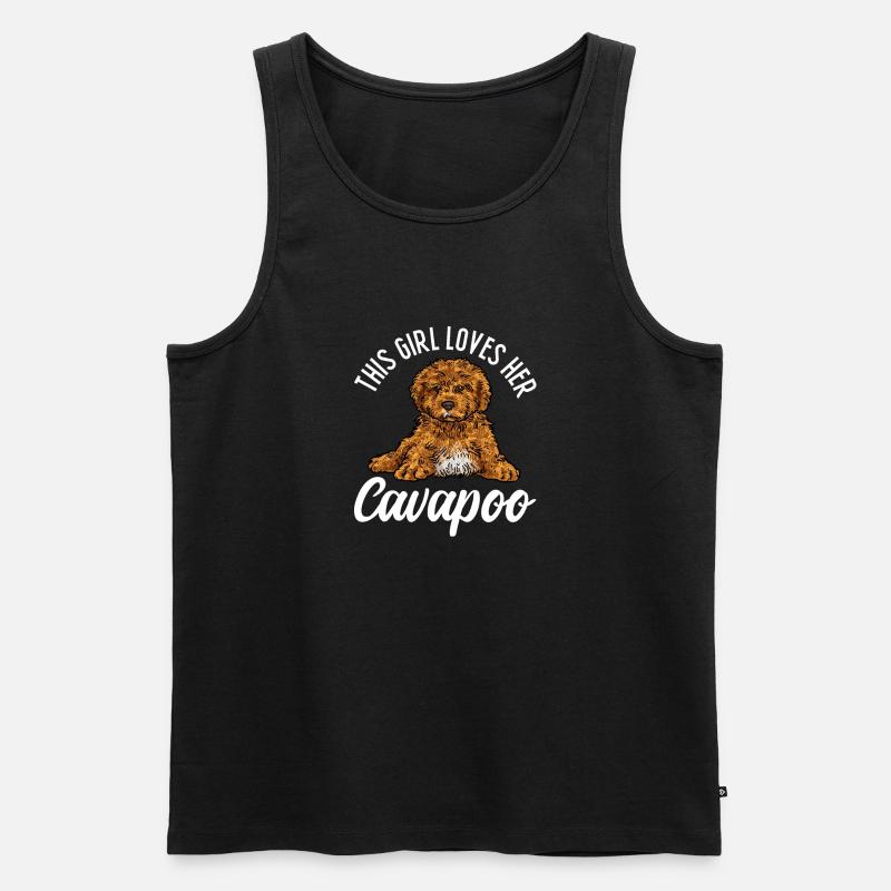 Cavapoo Cavoodle Capoodle Dog - Men's Premium Organic Tank Top - black