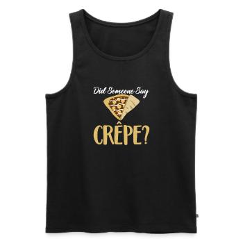 Crepe Gifts for Crepe Lover - Men's Premium Organic Tank Top - black - Front - AI Model Male 178 light (178cm)