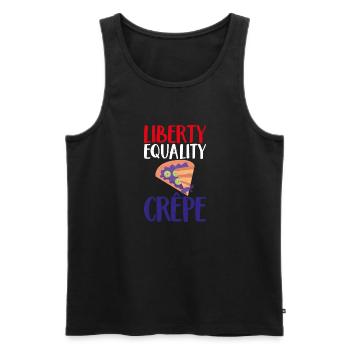 Crepe Gifts for Crepe Lover - Men's Premium Organic Tank Top - black - Front - AI Model Male 178 light (178cm)