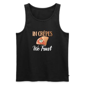 Crepe Gifts for Crepe Lover - Men's Premium Organic Tank Top - black - Front - AI Model Male 178 light (178cm)
