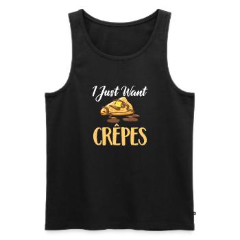 Crepe Gifts for Crepe Lover - Men's Premium Organic Tank Top - black - Front - AI Model Male 178 light (178cm)