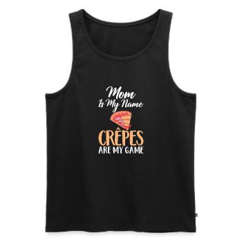 Crepe Gifts for Crepe Lover - Men's Premium Organic Tank Top - black - Front - AI Model Male 178 light (178cm)
