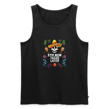 Gym Now Tacos Taco Eater Mexican Food Fitness - Männer Premium Bio Tank Top - Schwarz - Vorne - Michal (187cm)