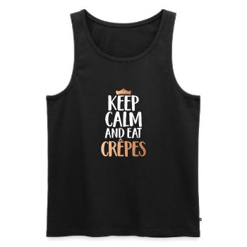 Crepe Gifts for Crepe Lover - Men's Premium Organic Tank Top - black - Front - AI Model Male 178 light (178cm)