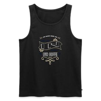 lustiger spruch backen grillen lieben kochkunst - Männer Premium Bio Tank Top - Schwarz - Vorne - Michal (187cm)