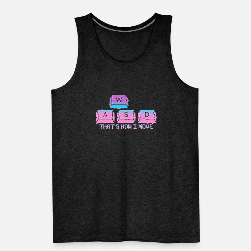 This Is How I Move Keyboard Computer Keys Saying Men's Premium Organic Tank Top