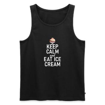 Cadeaux pour amateurs de crème glacée - Débardeur bio Premium Homme - noir - Devant - Michal (187cm)