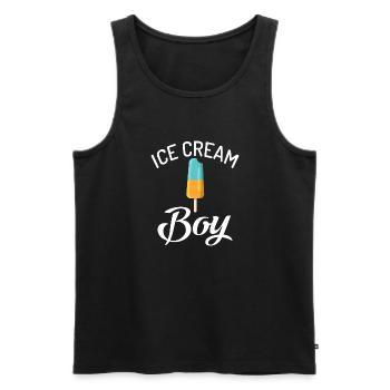 Cadeaux pour amateurs de crème glacée - Débardeur bio Premium Homme - noir - Devant - Michal (187cm)