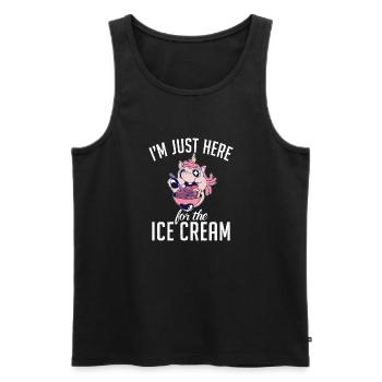 Cadeaux pour amateurs de crème glacée - Débardeur bio Premium Homme - noir - Devant - Michal (187cm)