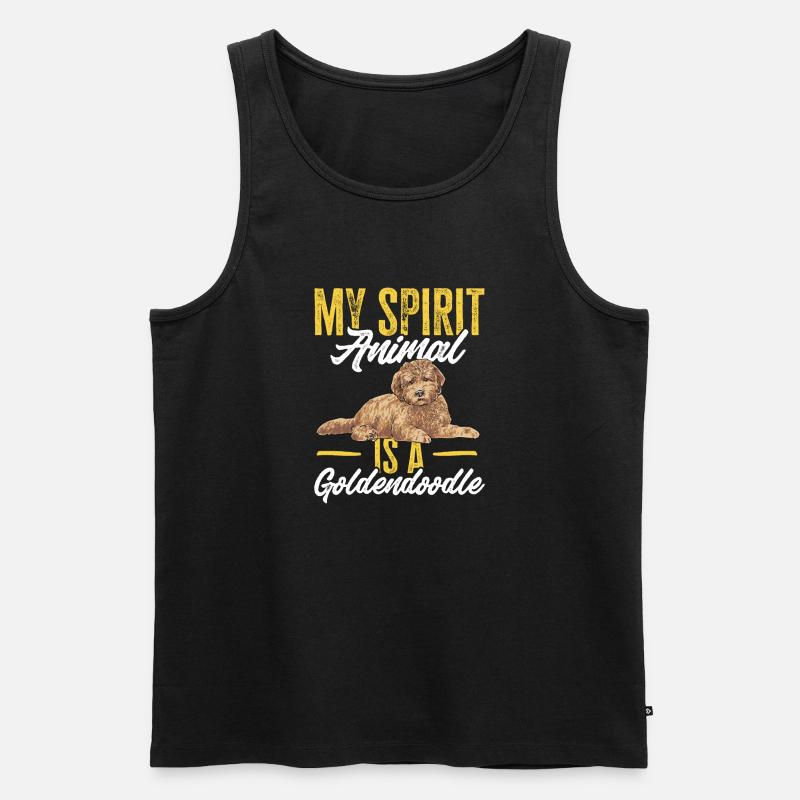 Goldendoodle Doodle Hund - Männer Premium Bio Tank Top - Schwarz