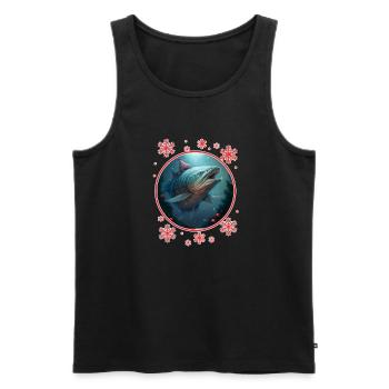 Pêche Pêcheur Pêcheuse Noël Pêcheur Poisson - Débardeur bio Premium Homme - noir - Devant - Michal (187cm)